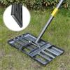 DAKEPOLE Rastrello per livellamento da prato in metallo, 182 cm, per il golf, il giardino, la superficie, in acciaio inossidabile, 43 x 25 cm (182 cm)