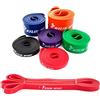 Kylin Sport, Fasce di resistenza elastiche, per allenamento, yoga, pilates, CrossFit, ginnastica, sollevamento pesi, RB01, Red- 10 to 35 Pounds (1/2 x 41)
