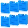 LQTSLFM Piccolo Ghiaccioli per Borsa Frigo, 6 Pezzi Mini Siberini per Borsa Termica, Piatto Mattonelle Ghiaccio, Portatile Tavolette Ghiaccio per Picnic, Pesca, Viaggi, Campeggio (Blu)
