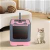 LANTUS Cassettiera per lettiera chiusa per gatti, casa da toilette, vassoio rimovibile, pala, per gatti grandi, capacità di carico 15 kg, a prova di perdite, 44,5 x 36,5 x 34,5 cm, rosa