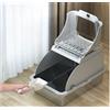 Warenhammer Lettiera per gatti XXL Premium - Acciaio inox con coperchio - grande apertura frontale - Lettiera per gatti con pala (L x L x A): 62 x 41 x 40 cm