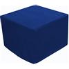 DOLCI SOGNI Pouf Letto Singolo Materasso Salvaspazio, Poof Letto Richiudibile Singolo, Futon Pieghevole 66x66x45, Puff Letto Singolo Aperto 65x195x15, Puffo Letto Microfibra Blu - 100% Made in Italy