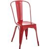 CLP Sedia Benedikt I Sedia in Metallo, impilabile e Facile da Pulire I Sedia impilabile, carico Massimo 200 kg, Colore:Rosso