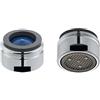 Schläfer 1001016 | Aeratore M24 Universale Anticalcare per Rubinetto, portata B 23Lit/min Rompigetto con Filetto Esterno M24x1, Compatibile con Aeratore Neoperl Perlator HONEYCOMB, Conf. 2PZ