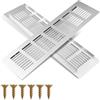 CJMUQHEHH 2 Pezzi Griglia Aerazione Rettangolare in Alluminio Bianca 80x300mm, Griglia di Aerazione per Porte o Armadi, Griglie di Ventilazione con Fori di Montaggio per Mobili, Cucina e Frigorifero