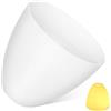OSALADI Paralume a campana Vetro E27 Bianco Paralume Cupola Sostituzione Per Lampade A Sospensione Lampadari Applique