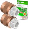 ONIX TECH 2 Pezzi Raccordo con Filettatura Antielettrolisi 1/2" Anima in Nylon Pressione 10 Bar Resistente alla Temperatura Fino a 80°C - MADE IN SPAIN - Garanzia di 5 Anni - ONIX TECH