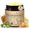Tiuedu Olio di ricino olio di incenso crema - 120 g di sebo di manzo per la cura della pelle, crema idratante per viso e corpo per pelli sensibili e secche, anti-invecchiamento
