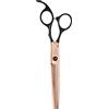 Artero Epika forbici da toelettatura per sfoltire 7 38 denti oro rosa | Acciaio 440C, 60 HRC, anche per parrucchiere, dentatura a V, svuotamento 20%, impugnatura semi off-set, vite regolabile