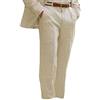 Suncolour Pantaloni Casual in Lino da Uomo Pantaloni da Spiaggia in Cotone Leggero Pantaloni Lunghi a Gamba Dritta da Uomo