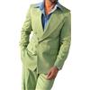 Generic Completo doppio petto da uomo a due pezzi (giacca + pantaloni) con risvolto abiti per feste e balli studenteschi, TY215, L