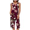 Generico Pigiama Donna Estivo con Canotta e Pinocchietto Pigiama Donna Senza Maniche Leggero con Stampa Stella Set Canottiera e Pantaloni Capri 2 Pezzi Pigiami Estivi Taglie Forti Pigiami da Casa Casual (S)