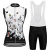 Mydawan Abbigliamento Ciclismo Donna Estivo Completo Bici MTB,Maglia Ciclista Maglietta Ciclo Senza Maniche Gilet e Salopette Pantaloncini con 9D Gel Imbottiti,Tuta Bicicletta Asciugatura Rapida|6,M
