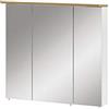 Schildmeyer Padua 142296 - Armadietto a specchio, 70,5 x 16 x 72,5 cm, bianco lucido/finitura rovere rustico