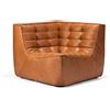 Ethnicraft - Sedia d'angolo N701 - Marrone - Pelle anilina - Designer Jacques Deneef
