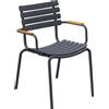 Houe - Poltrona impilabile ReCLIPS - Grigio - Plastica riciclata - Designer Henrik Pedersen