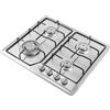 Tagtuell Piano cottura a gas a 4 fuochi, fornello a gas in acciaio inox con protezione automatica della fiamma, piano cottura a gas naturale, per cucina, interruttore girevole con pulsante