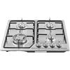 NIGORIY Piano Cottura 4 Fuochi Gas, Incasso Cucina a Gas, Fuochi Cucina Gas 4 Fuochi Accensione Pulsata, Fornelli a Gas con sicurezza Tramite Termocoppia Dispositivo di Protezione per Gas Naturale