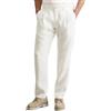 Marc O'Polo Marc OߴPolo Uomo Pantaloni in Lino con Vita Elasticizzata Lunghi, Bianco (Egg White), W29/L32