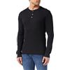 Levi's Levis 300ls Maglia Henley a Maniche Lunghe 1p Camicia, Nero, L Uomo