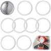 BlueXP BuleXP 8 Pezzi Guarnizione per Caffettiera + Filtro in Acciaio Inox Guarnizioni di Ricambioin Silicone per Bialetti Espresso Moka Caffettiera Pentole-3 Tazze