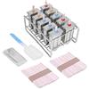 EVTSCAN 10 stampini in Acciaio Inox per ghiaccioli per ghiaccioli in Acciaio Inossidabile + Porta Bastoncini da 100 Pezzi(Round Head)
