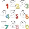 CTCEHL Formine per Biscotti a Numero - Set di 10 Formine per Biscotti e Torte, Decorazione con Fondente