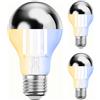 ledscom.de 3 pezzi E27 lampadina LED, A60, bianco caldo - bianco freddo (2700-7000 K), 4,8 W, 486lm, Smart Home, WLAN, Alexa, specchio per la testa (argento)