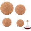 AHANDMAKER 4 palline di sughero per vino, 4 misure, tappi in sughero, tappo a sfera in sughero per decanter per vino, caraffa di ricambio, 6,1 cm, 5 cm, 4 cm, 3 cm