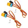 KEEDA Confezione da 2 luci a LED per polizia, circolari, stroboscopiche, allarme, per auto e camion della polizia da 1/8 1/10 1/12 1/16 RC (giallo)