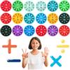 TAIHOBO Math Fidget Spinner, 18PCS Math Fact Fidget Spinner, Fidget Toys Matematico Antistress Bambini Adulti, Giocattolo Matematico per Tutte Le età (Addizione Sottrazione Moltiplicazione Divisione)