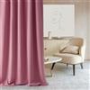 ROOM99 Tenda con nastro arricciato, Aura, 140 x 300 cm, larghezza x altezza, oscurante, decorazione moderna, per soggiorno, camera da letto, rosa