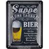 Nostalgic-Art Retro Blechschild Zuppa del Giorno - Idea Regalo per Gli Appassionati di Birra, in Metallo, Design Vintage con Scritta, 15 x 20 cm