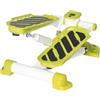 HOMCOM Mini stepper per la casa, stepper up-down antiscivolo con display LCD, stepper home trainer con due grandi pedali, acciaio, giallo