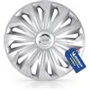 Michelin 41006 Set copricerchi Modello 43RC, 4 pezzi, 38.10 cm (15'') con sistema riflettente N.V.S., argento - set da 4