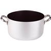 Baldassare Agnelli Pentole Agnelli, ALSA104S16, Casseruola Alta in Alluminio con 2 Maniglie in Acciaio, Alluminio Antiaderente interno 3mm, Diametro 16 cm