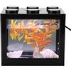 Pssopp Mini Pesce Carro armato Piccolo USB mini pesci d'acquario serbatoio Pesce Carro armato Lampada da Tavolo Decorazioni per tavolo da tè da ufficio con lampada a LED (Nero)