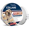 Tiepetly Collare Antiparassitario per Cani Regolabile, Elimina Pulci, Zecche, Impermeabile, Collare Antipulci per Cani con Oli Essenziali 100% Naturali (63.5cm*1)