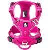 WINHYEPET True Love Extra Reflective Anti-Pull Dog Harness for Small, Medium And Large Dogs, Soft Mesh Padded Vest, Easy Control (Fushcia,S)