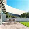 AXT SHADE Vela Ombreggiante Impermeabile Rettangolare 2,5x4m Tenda a Vela Parasole e Protezione Raggi UV per Esterno Giardino Terrazza-Crema