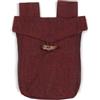 HEMAD Borsa medievale cotone marsupio bottone modello: Widia, rosso scuro, taglia unica