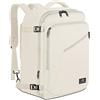 MATEIN zaino da viaggio 50x35x20 aereo bagaglio a mano 40L Espandibile Zaino Viaggio per Donna Uomo, grande Borsa da Cabina per ITA Airways, Leggero zaini casual per Lavoro Viaggio Università, Beige