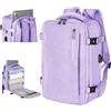 Gluckstar Zaino Ryanair 40x20x25 Bagaglio a Mano 20L Zaino da Viaggio Aereo per Donna Uomo Cabina Valigia per EasyJet Wizzair Lavoro Scuola Weekend (Viola)