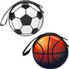 SLEEKEE Portafogli A Forma Di Calcio Da 2 Pezzi, Regali Sportivi, Portafogli Creativi, Mini Portafogli, Accessori Per Gli Appassionati Di Calcio