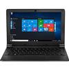 iSTYLE Mini Laptop 10,1 Pollici - Notebook Compatto Windows 10 con Display HD IPS, Processore Quad-Core, 2GB RAM, 64GB Memoria, Espandibile, QWERTY (Nero)