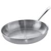 METRO Professional Padella non Patinata, Acciaio Inox, con Finitura Satinata, Adatta per Induzione e Forno (max. 240°C), per Uso Privato e Commerciale, Argento (Ø 32 cm)