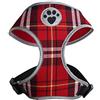 igadgitz Home U7040 - Cani Pettorina per Cani, Gilet Cani Resistente al Sudore, Imbragatura Cani, Cuccioli, Vari Colori, Fasce Riflettenti, Fibbia con Chiusura Sicura - Tartan - Piccolo