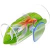 Generico Tunnel tubo acrilico Betta Fish - Tunnel trasparente Betta con foglia | Betta Toys Shelter Hideaway con ventosa | Tubo di riposo per pesci Betta | per pesci Betta per acquario