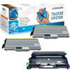 LOSMANN 2 toner e 1 tamburo compatibili per Brother TN2120 DR2100 per Brother DCP-7030 DCP-7040 DCP-7045N HL-2140 HL-2150N HL-2170 HL-2170W MFC-7320 MFC-7340 MFC-7440N MFC-7840W (3 Pack) )