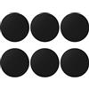 Juspota Placche Metalliche Adesive, 6 Pezzi Placca Metallica Adesivo per Calamite Cellulare Auto, Piastra Metallo Universale Porta Telefono Auto Magnetico, 6 Rotonde Nero